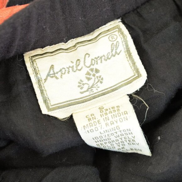 Vintage 90s April Cornell Floral Maxi Skirt Sz S - Picture 3 of 6